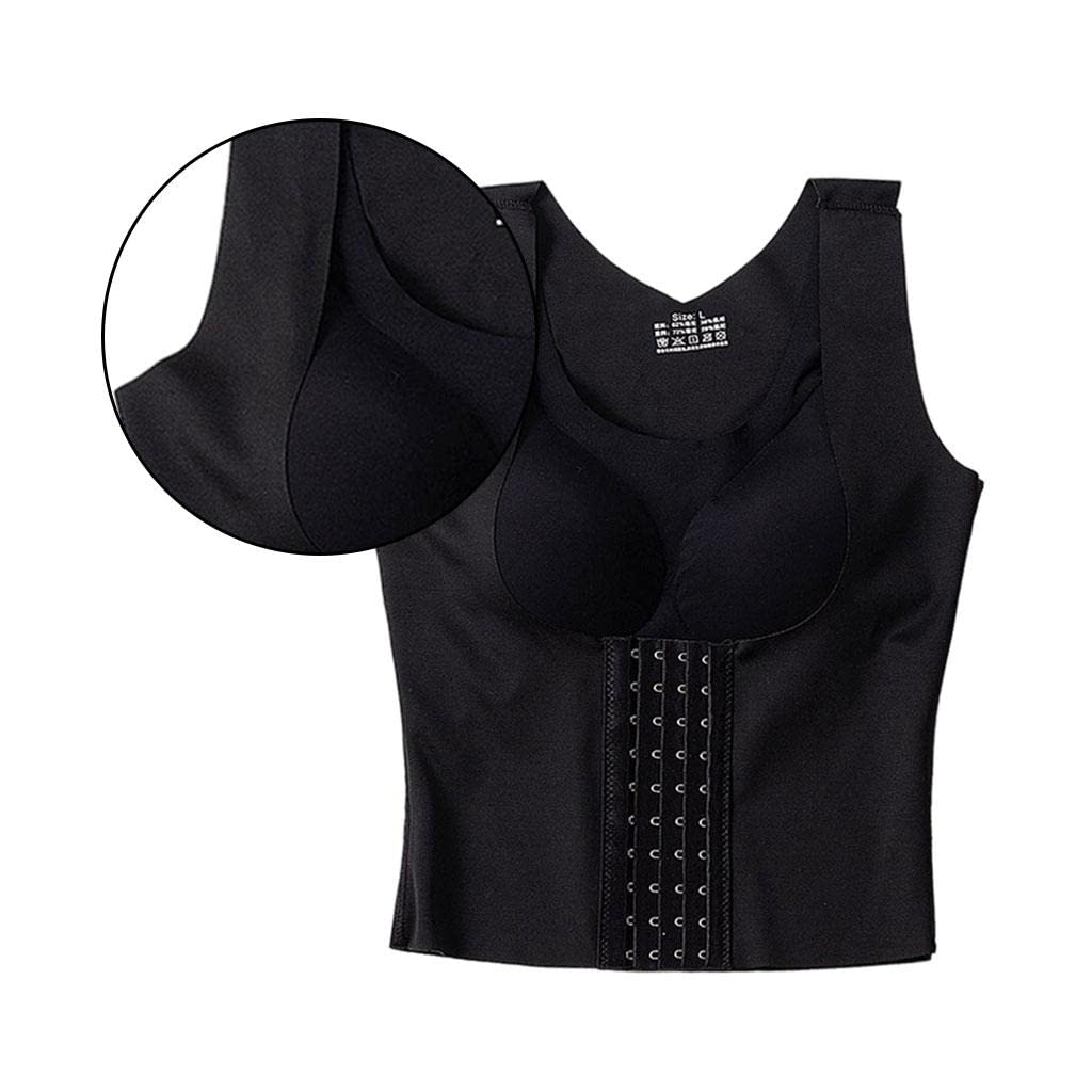 Women Body Shaper Soft Shapewear Tummy Control Chest Slimming Black M|Clothing, Shoes & Accessories |Womens Clothing |Shapewear|1 Piece Shapewear|Accessories, Organizer, Storage, Holder, Rack, Stand,-image-26