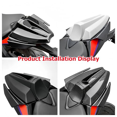 Cojín de asiento trasero Aprilia RS 457 2024: Tapa de colín deportivo efecto carbono texturizado 5
