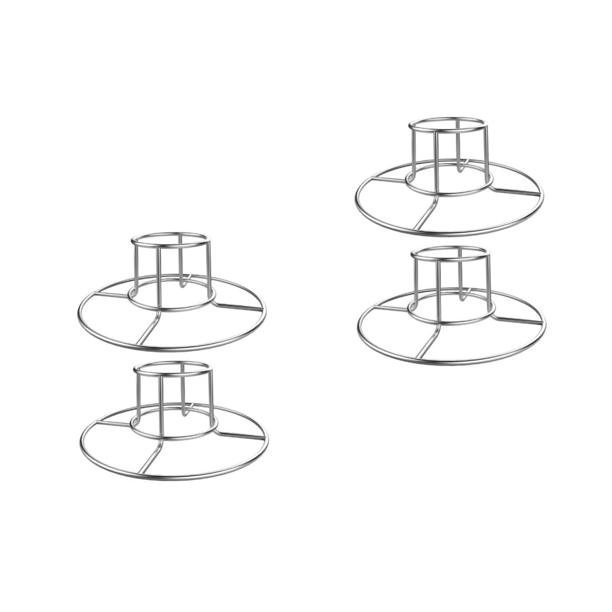 Abaodam 2 Set Portabirra Cremagliera Griglia per Cosce di Pollo per Griglia Portatile alla Griglia Porlo di Pollo per Barbecue Porta di Pollo in Acciaio Inossidabile Argento 2 Pezzi*2