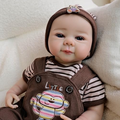 Anano Bebe Reborn Silicona 50 CM Muñeca Trapo,Bebe Reborn Realista Un Recién Nacido Muy Realista,Bebés De La Vida Real Se Puede Posar Regalo De Cumpleaños para Los Niños