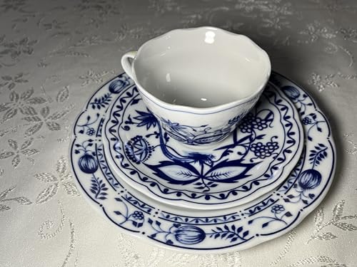 (Model2) 3 tlg. Zwiebelmuster Triptis Porzellan, Tasse, Untertasse und...