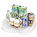 FIRJOY Lazy Susan Turntable for Refrigerator, Square Turntable Organizer for Fridge Cabinet, Pantry, Countertop | 16.5