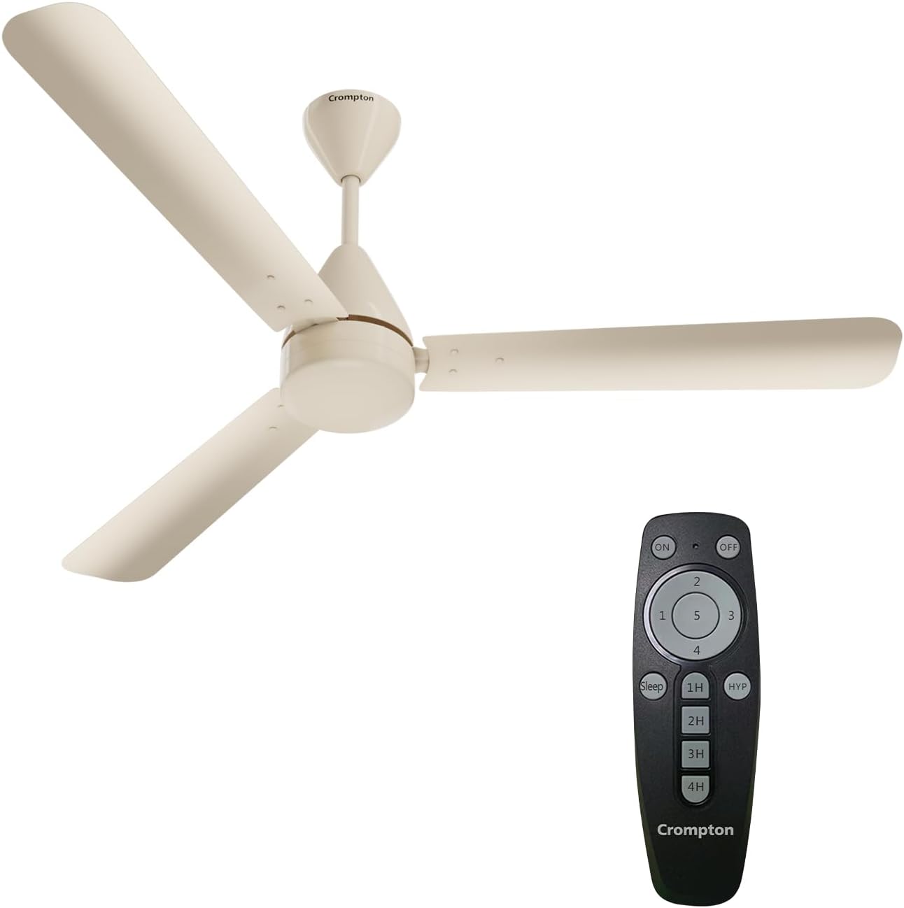 - Crompton Energion Hyperjet 1200mm BLDC Ceiling Fan | Point Anywhere Remote Control | BEE 5 Star Rated Energy Efficient | Superior Air Delivery | Anti-Rust | 2 Year Manufacturer Warranty | Ivory