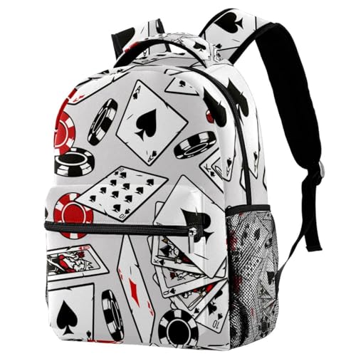 Sac de voyage décontracté imprimé cartes de poker pour vos sorties de week-end