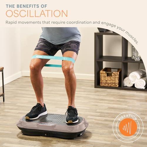 Image of Lifepro Waver Vibration Plate Exercise Machine - High-Intensity Vibration Plate for Lymphatic Drainage - Full-Body Workout Vibrating Platform with Loop Bands - Fitness Equipment for Strength & Toning