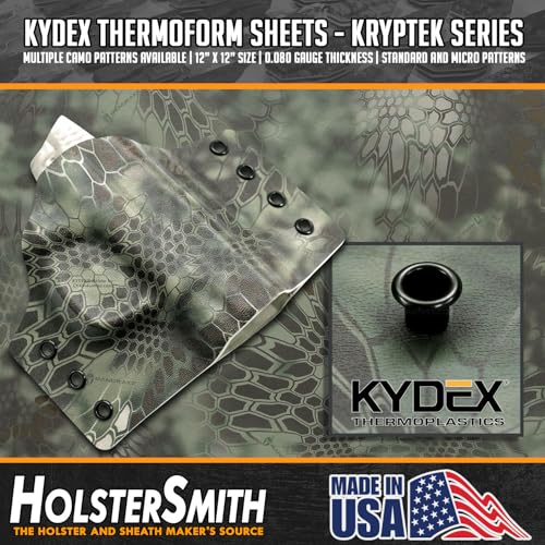 Image of KYDEX Thermoform Sheet - (P1 Texture) - (Infused Print) - (12in x 12in) - (Kryptek - Mandrake - Micro) - (1 Sheet) - (for Holster Making & Hobby) - (USA Made)