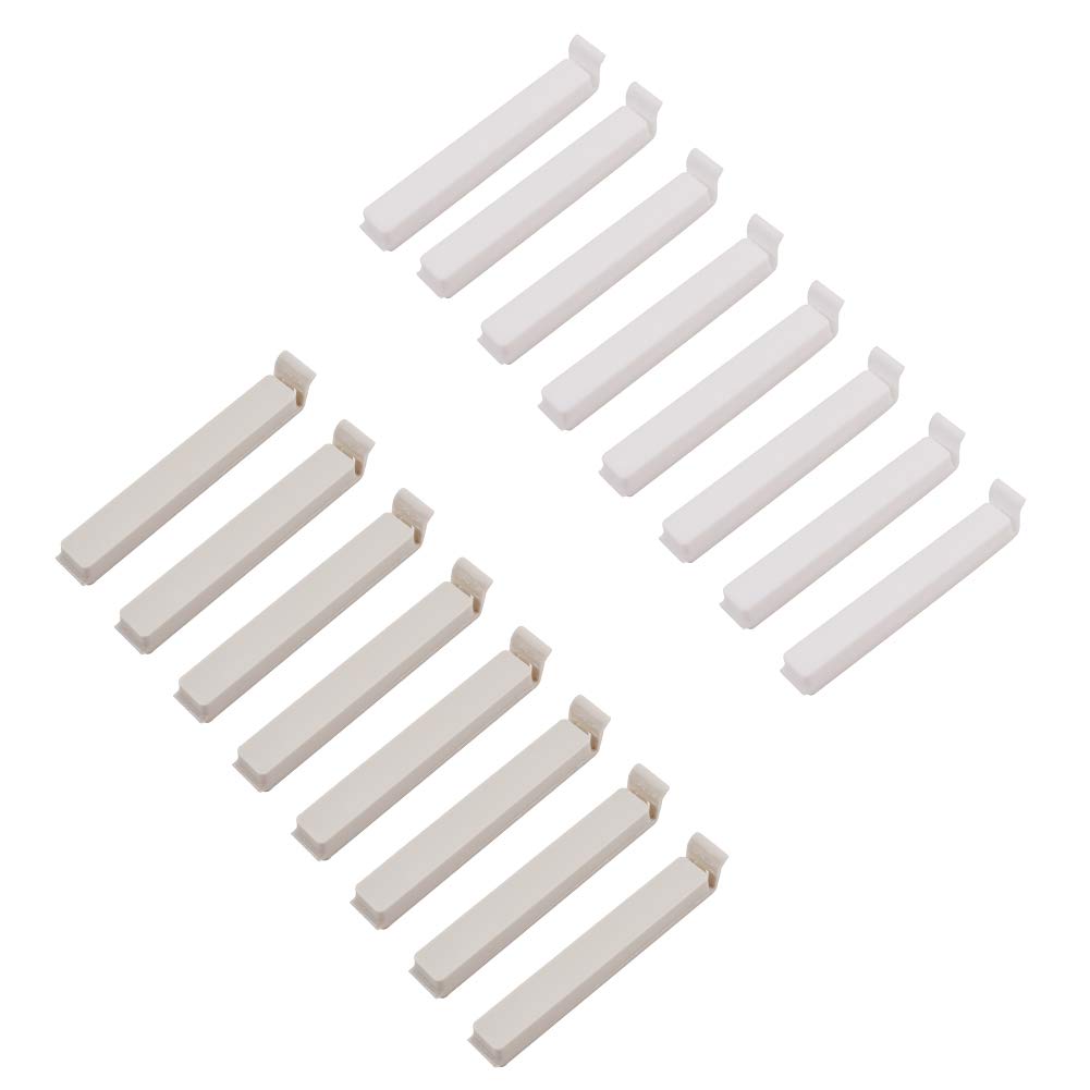 Wandic Gray & White Bag Clips, 30 Pcs Of 2 Colors Food Sealing Clips For Food And Snacks Storage,
