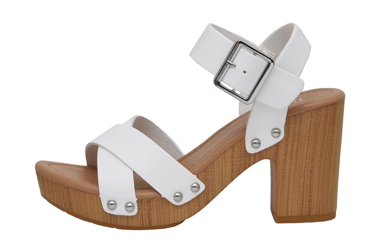 Dunes Women's Sayer Faux Wood Sandal +Comfort Foam & LiteSole Technology