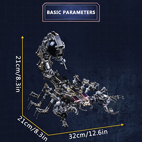 Gioco di Puzzle Puzzle a Forma di Scorpione per Adulti 1000 Pezzi e Oltre Puzzle 3D in Metallo con Altoparlante Bluetooth Puzzle 3D per la Decorazione del Tempo