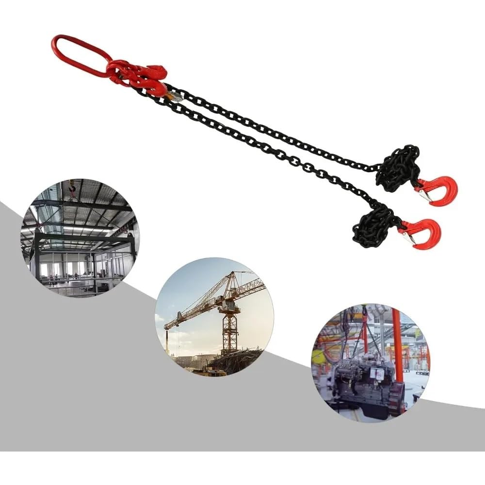 Montacargas eléctrico Polipasto Eléctrico Herramienta de elevación/manipulación de cadena con capacidad de carga de 4409 lb de alta resistencia, eslinga de polipasto de 2 m de largo