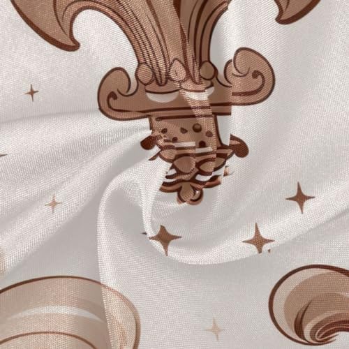 Wajiw 60 Inch Indoor Outdoor Round Tablecloth with Umbrella Hole and Zipper Waterproof Patio Table Cover for Camping Dining Room Party Outdoor Picnic,Crown