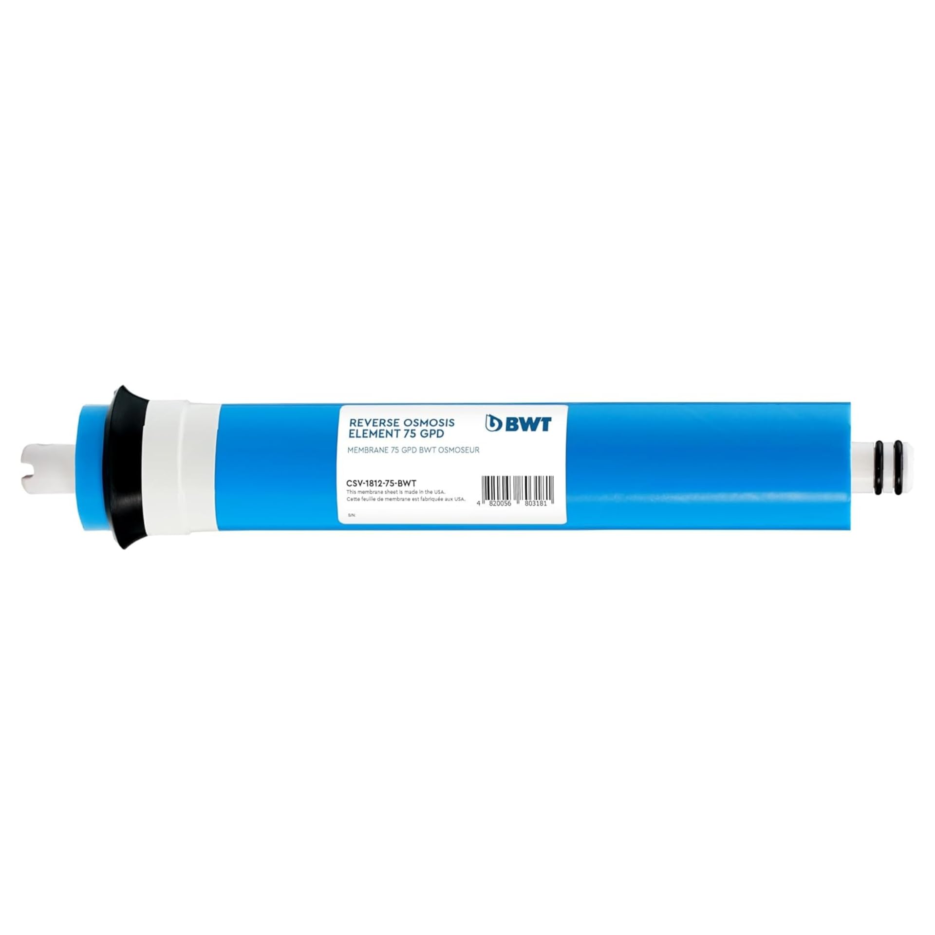 BWT Membrane à osmose inverse, BWT, 75 GPD, Universelle compatible, Élimine 98 purcent des contaminants