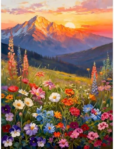 Amazon.com: Clendo Landscape Paint by Numbers Kit for Adults Beginner ...