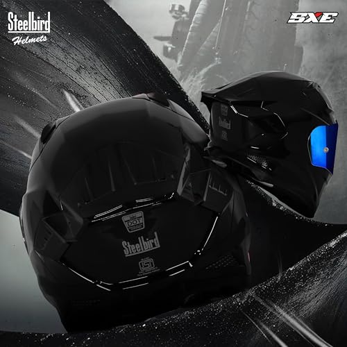 Image of Steelbird SBH 61 SXE Pinlock ISI and Dot Certified Full Face Helmet for Men and with Inner Silver Sunshield