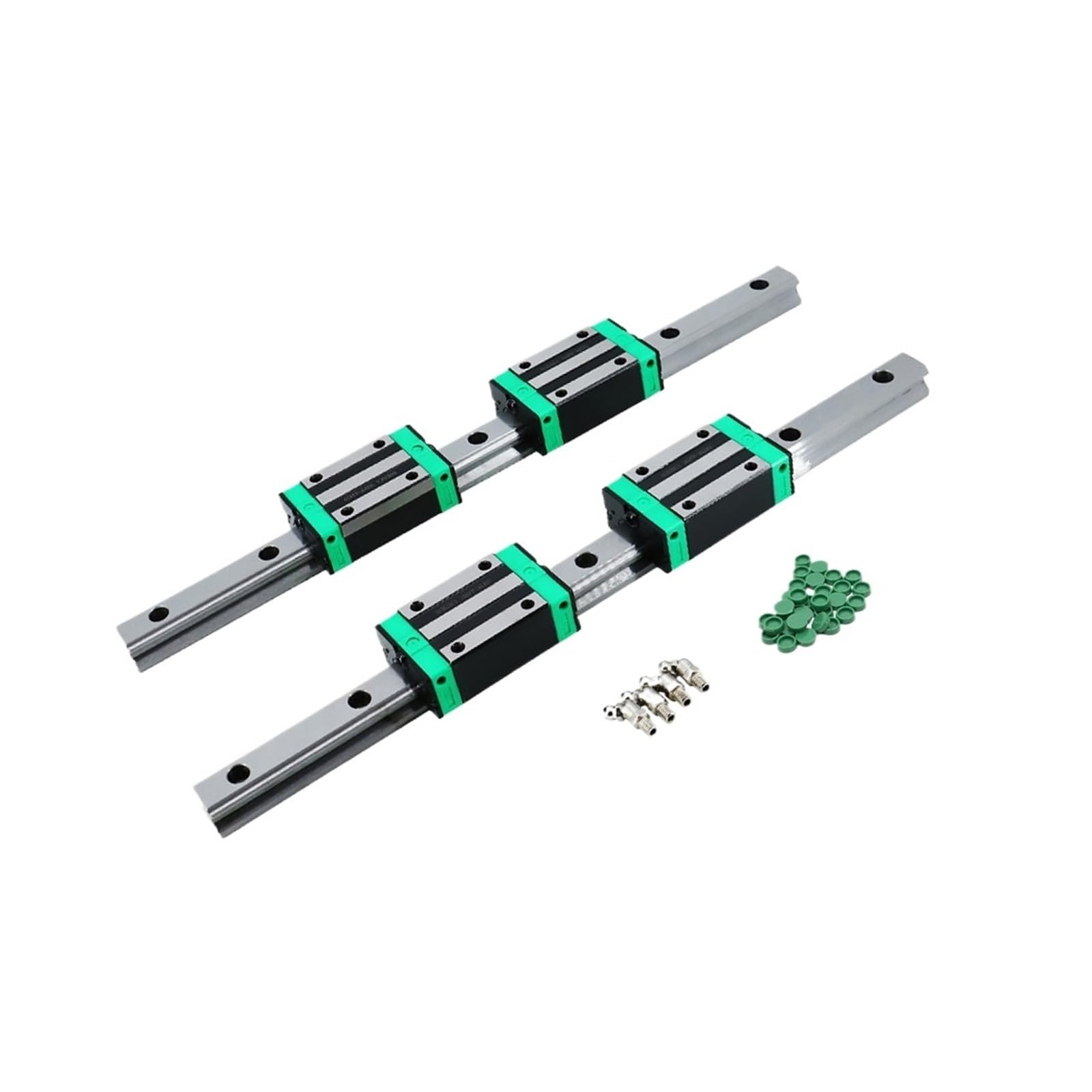 Linear Guide 2pcs HGH15 / HGR15 200-1800mm Linear Rail + 4pcs HGH15CA / HGW15CC Slide Carriage (Color: 2 Rail 4 HGH15CA, Size: 800mm) (2 Rail 4 Hgh15ca 700mm)