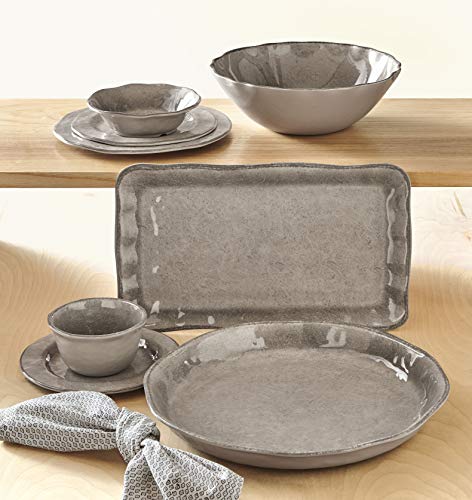 Tag Veranda Melamine Salad Plate Set Of 4 9.3Inh X 9.3Inl X 1.6Inw Gray #TOP3