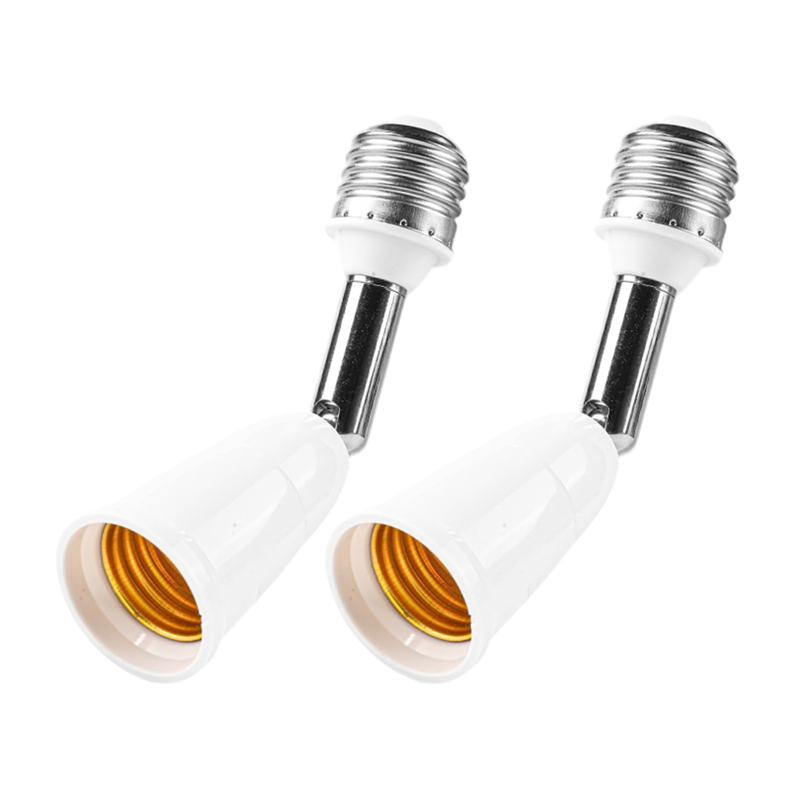 SHYYOULQE 2Pieces E27 Screw Base Extenders 180 360 Degree Rotatable for LED Projection Bulbs and Flame Effect Lights LED Lights Bulb Adapter