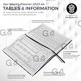 G4GADGET 2025 A4 Week To View Blue Diary Week On Two Pages Weekly Diary For Home and Office Use Desk Diary - Image 4