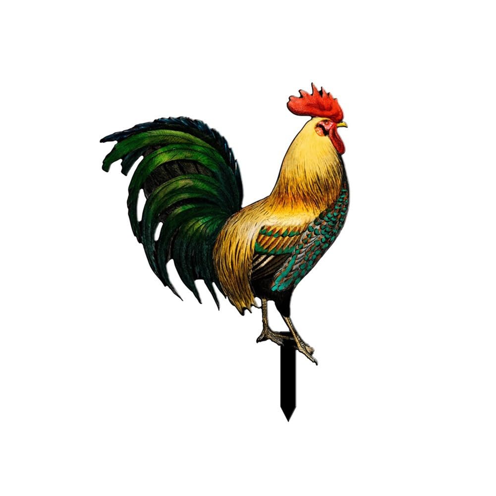 CTRLZS Yard Rooster Sign Rooster Acrylic Outdoor Garden Ground Insert Garden Garden Decoration Insert Card Garden Animals C