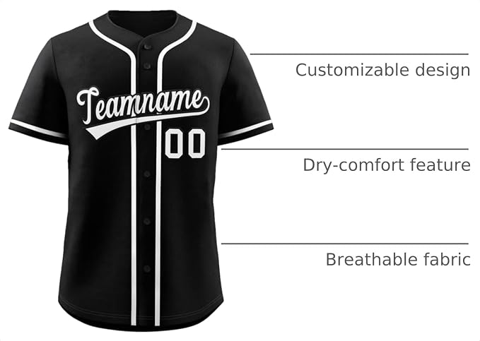 KXK Custom Stitched Baseball Jersey for Men Women Boy, Button Down Shirts | Stitched or Printed Personalized Name Number & Logo,Sports Uniform miniatura 4
