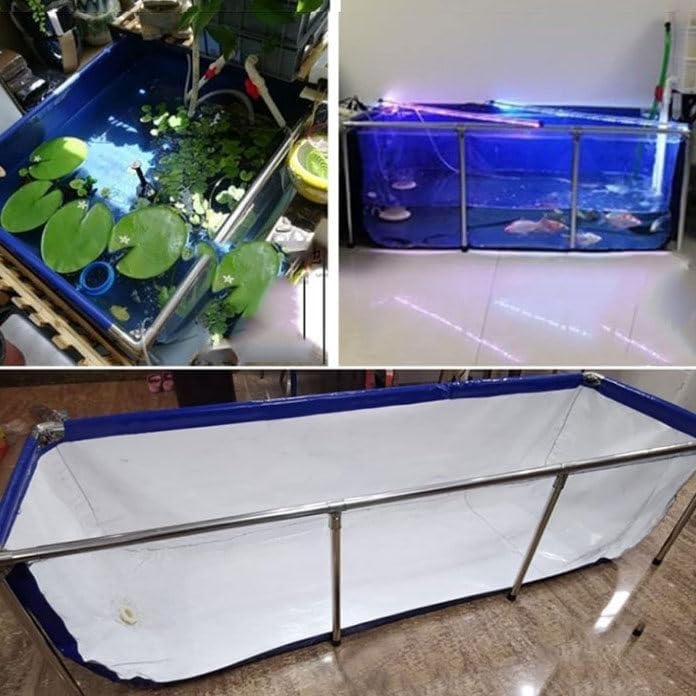 Bassin d'aquaculture durable en toile épaisse et structure acier
