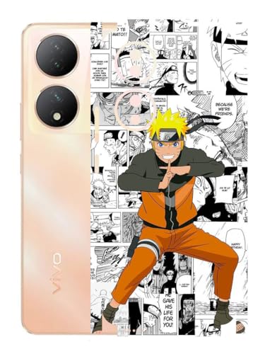 Image of AtOdds - VIVO Y100A Mobile Back Skin Sticker - Lamination - Rear Screen Guard Protector Film Wrap (Coverage - Back+Camera+Sides) (Design - Naruto Graffiti)