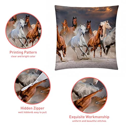 Housse de coussin lombaire chevaux de course : lin de ferme premium