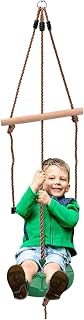 Rope Swing for Kids, High Weight Capacity Tree Swing, Kids Swing Climbing Rope with Platforms, Monkey Round Rope Swing Seat, Disc Plate Toy Seat Kids Swing Round Climbing Rope