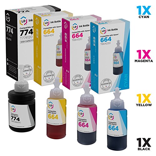 LD Compatible Ink Bottle Replacements for Epson 774 & Epson 664