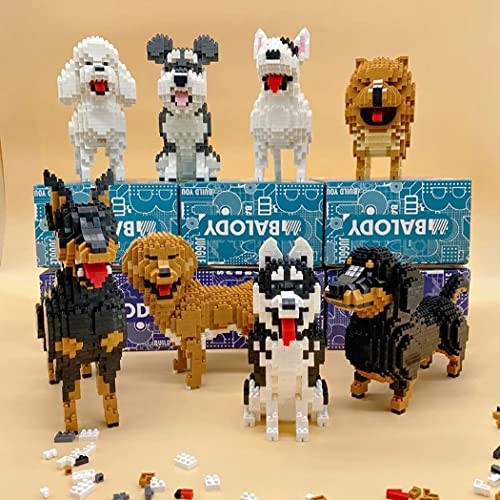 Figuur om in elkaar te zetten met nanoblocks. Chow chow hond - Afbeelding 6