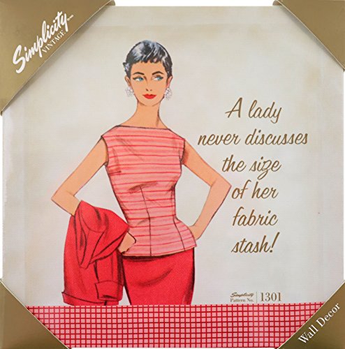 Wright Products Simplicity Vintage Mini decoración de Pared de Lona