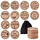 Namalu 12 Stück Lustige Golfball Marker Gravierte Golf Marker für Putting Green Holz Golf Tags Neuartiges Golf Geschenk für Schlechten Putter Witz Golf Zubehör für Herren Vatertag Weihnachten