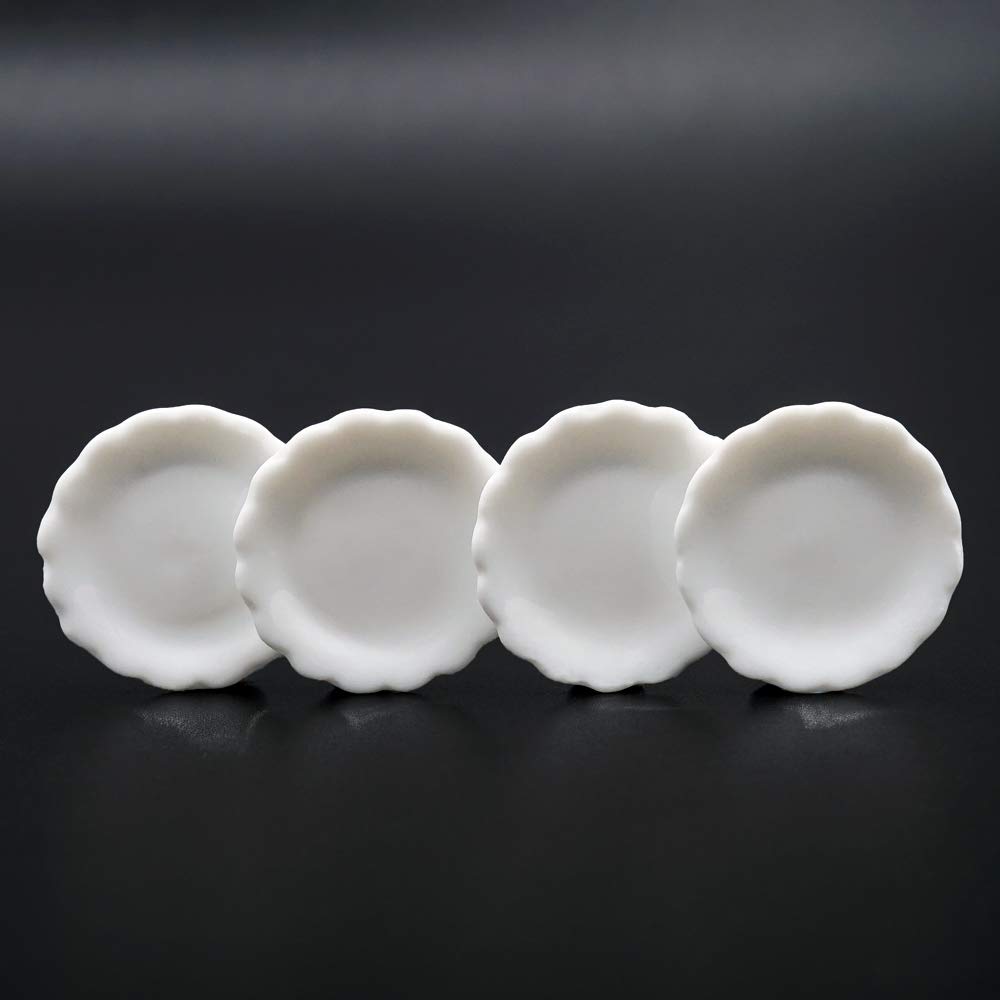 Amazon | Odoria 1/12 ミニチュア 食器 皿 陶器 4枚 ドール
