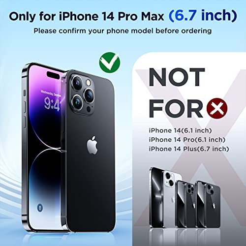 Simtect Magnetic Clear For Iphone 14 Pro Max Case, [Compatible With Magsafe] [Non-Yellowing] Slim Fit Yet Protective Military Grade Shockproof Bumper With Airbag Cover 6.7 Inch - Crystal Clear #TOP7