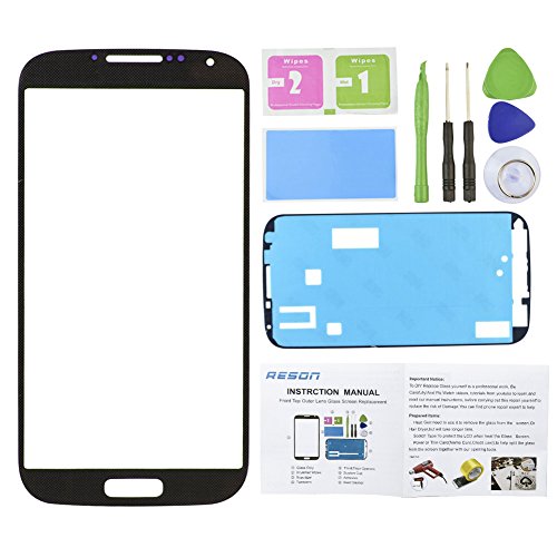 Reson Black Front Replacement Screen Glass Lens for Samsung Galaxy S4 SIV I9500 I337 L720 M919 I545+tools Kit+dry/wet/dust Cleaning Paper+adhesive Sticker Tape Reson Black Front Replacement Screen Glass Lens for Samsung Galaxy S4 SIV I9500 I337 L720 M919 I545+tools Kit+dry/wet/dust Cleaning Paper+adhesive Sticker Tape