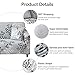 Donzake Printed Sofa 3 Seat Stretch Couch Sofa Slipcovers for 3 Cushion Couch with 2 Pillow Case (Silver Leaves)