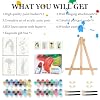 Fountor 4 Pack Framed Paint by Numbers Kit for Adults Beginners with Wooden Easel, DIY Green Plant Paint by Number Kit with Frame, Simple Plants Painting by Numbers for Home Wall Decor, 8x12 inch #4