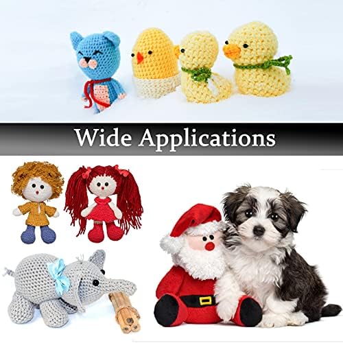 100pcs Safety Eyes with Washers, funvce Plastic Black Doll Eyes,DIY Craft Toy Eyes for Making Teddy Bear,Plush Animals, Knitted Toys (5mm/6mm/8mm/10mm/12mm)