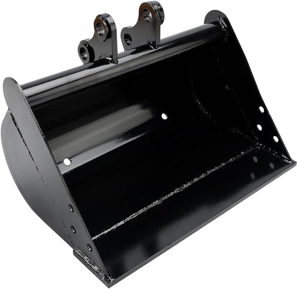Plain Mud Bucket Grading Attachment 500mm Flat Tooth Backhoe Bucket for Mini Excavators Hole Diameter 25MM/0.98in
