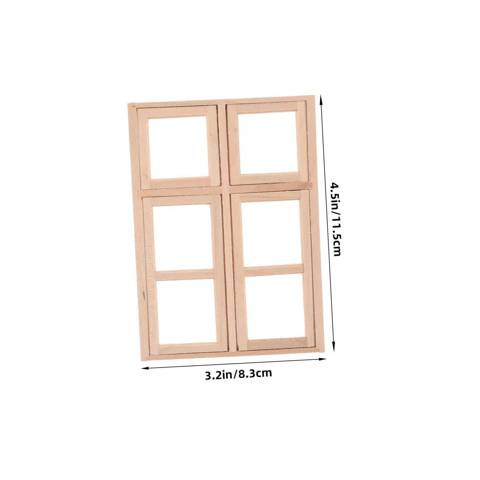 Toyvian 1 12 Scale Miniature Dollhouse Doors and Windows Model Wooden Diy Craft Accessories for Realistic Dollhouse Decoration and Home Scenes - Image 2