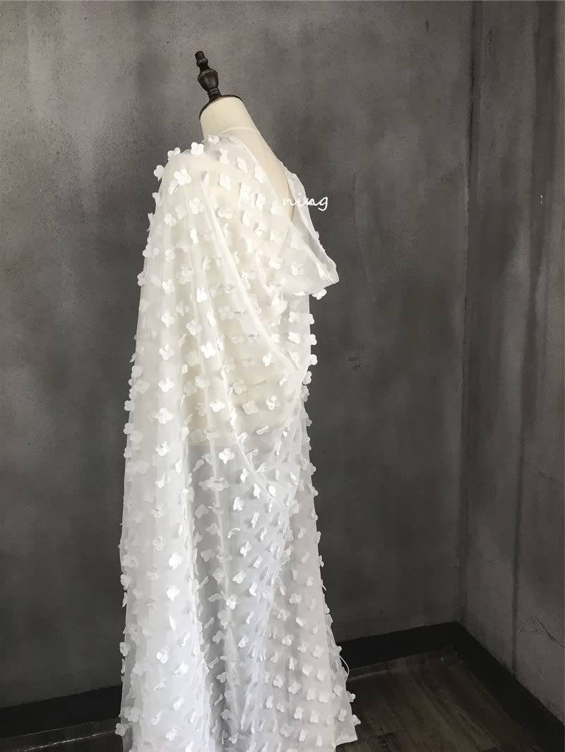 Tessuto Chiffon Trasparente Bianco 3m X 1.5m, Morbido E Setoso In Poliestere Per Decorazioni Matrimoniali E Fai Da Te