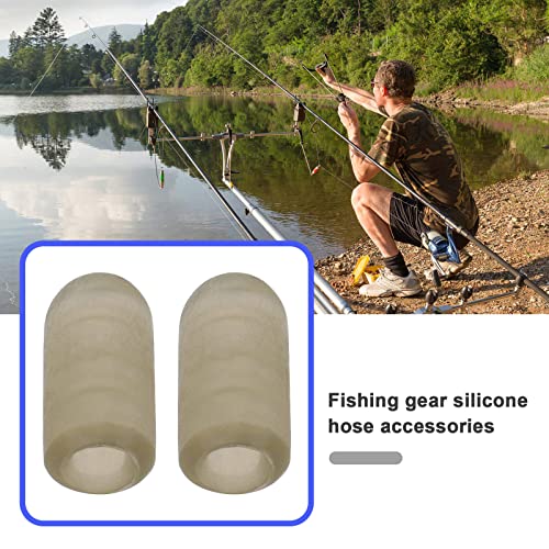 YINETTECH 50PCS Fishing Side Puller Beads 12x6mm Large Size for Elastics 12 to 18 Cylindrical Silicone Beads Carp Fishing Accessories - Image 2