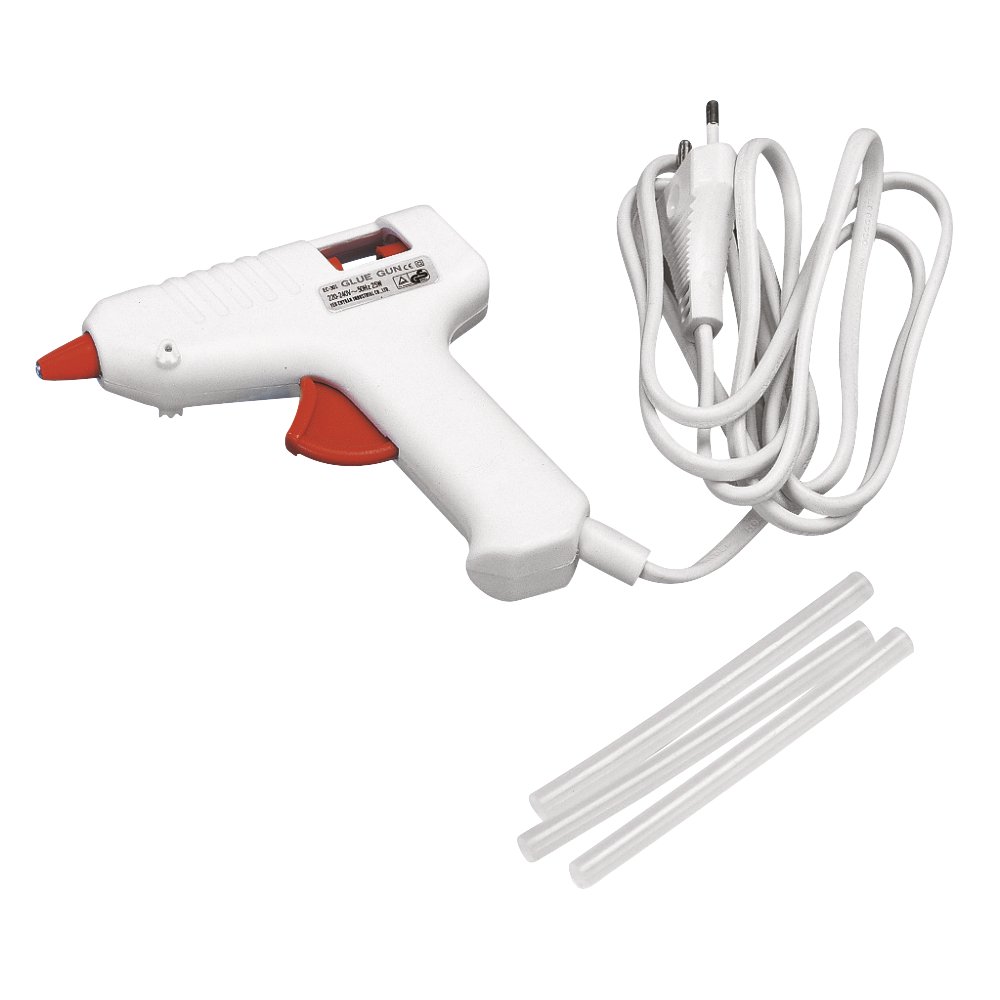 Rayher 3337600 Hot Glue Gun, Hot Melt Mini Glue Gun with Glue Sticks