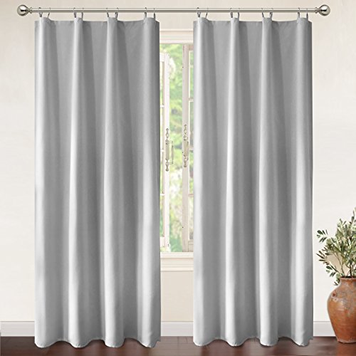 Driftaway Thermal Insulated Blackout Curtain Liner 2 Panels Each Liner Size 50 Inch By 92 Inch Rings Included #TOP1