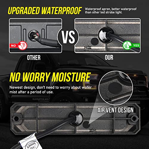 Opp Ulite 210 Degree Led Strobe Lights Amber, 17-Flashing Mode 6-Led 6W Mini Side Marker Light, Surface Mount Grille Warning Lights For Trucks Car Vehicles Head Emergency Hazard, 4Pc Pack #TOP3