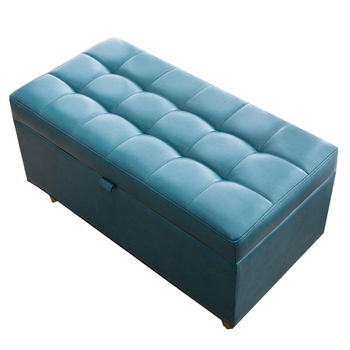 Banc rectangulaire de lit en cuir pour ranger la chambre