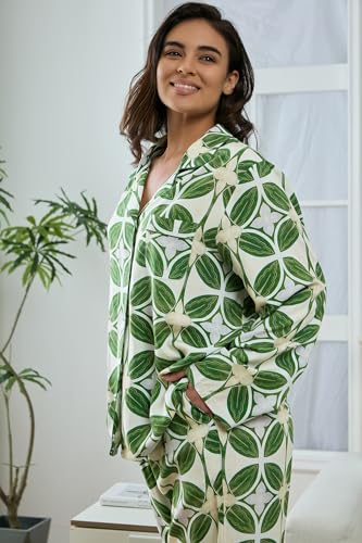 Image of YiNi LuLu Womens Pajamas Set 2 Piece Long Sleeve Sleepwear Button Down Pjs Lounge Set Nightwear with Pockets