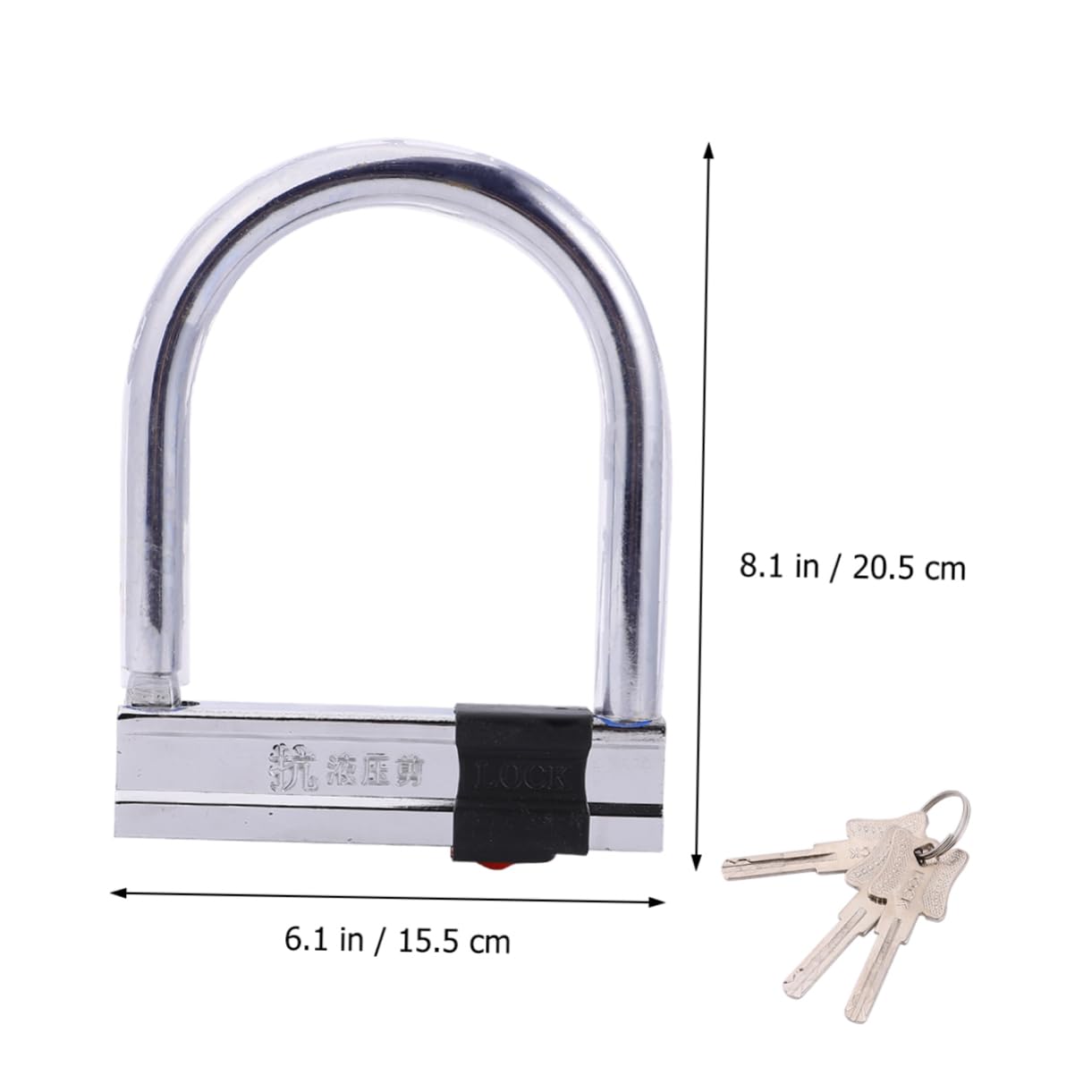 YARNOW 1pezzi Lucchetto Catena Antifurto Robusto Per Biciclette Moto Scooter Lucchetto u Grilletto Per Sicurezza All Aperto Accessori Mountain Bike