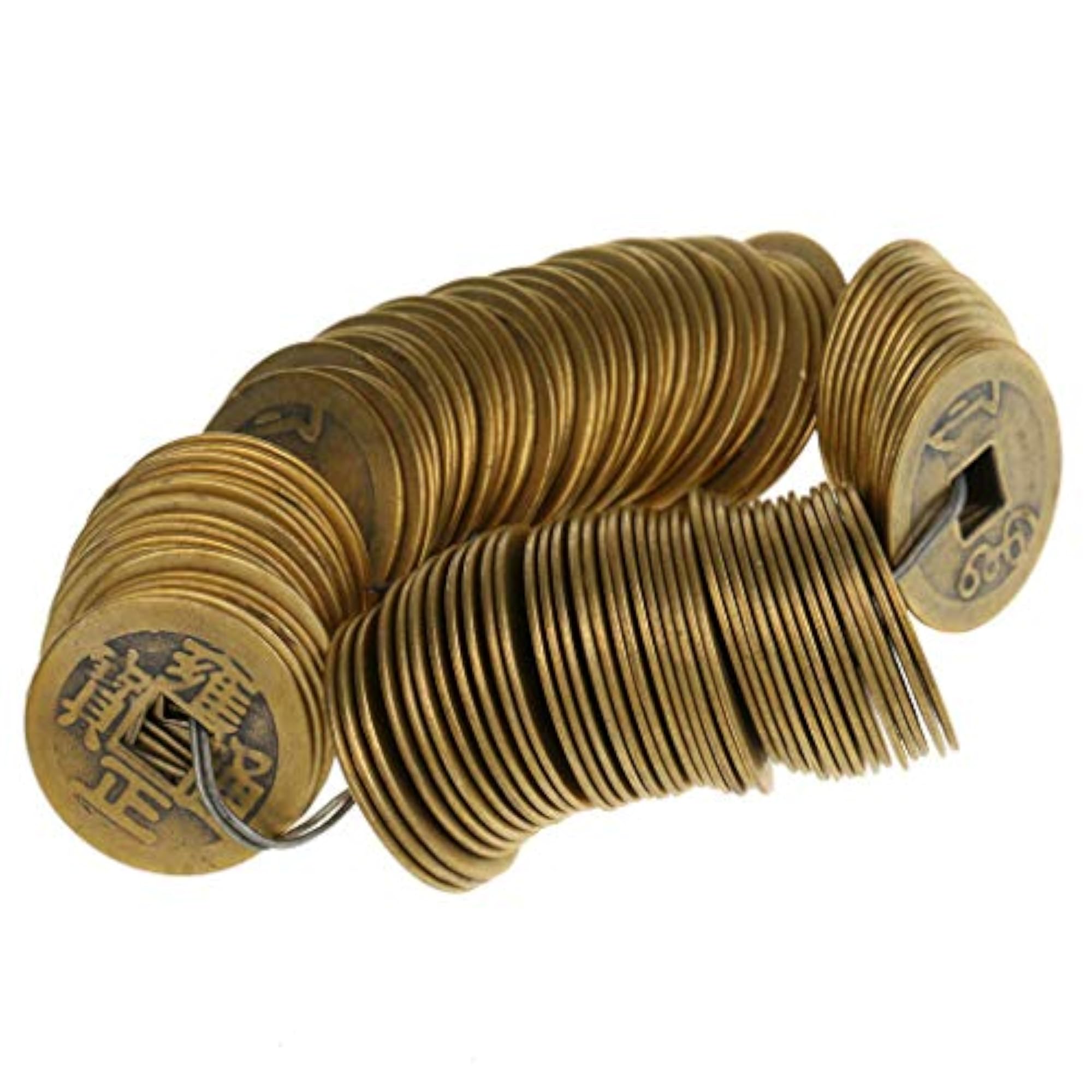 100pcs Feng Shui Brass Fortune Coins for Good Luck