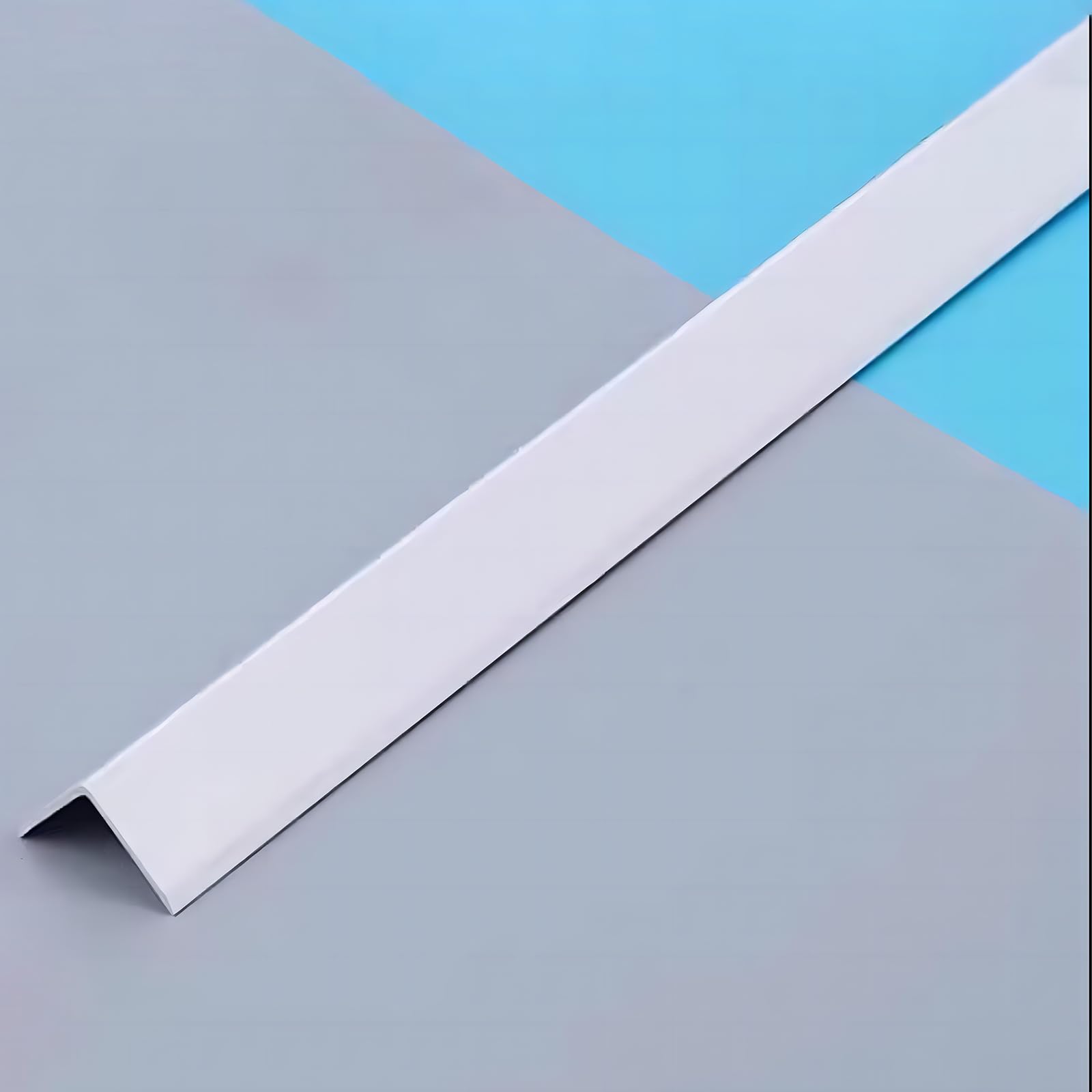 Awvob White Wall Corner Protector, 4Pcs, Length 35.4in, Width 0.79in - Self Adhesive Metal Corner Protector for Aluminum Trim molding, Cabinet Edge